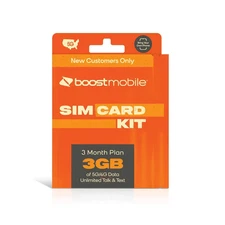 Boost Mobile SIM Kit (3GB) Data 3-Month