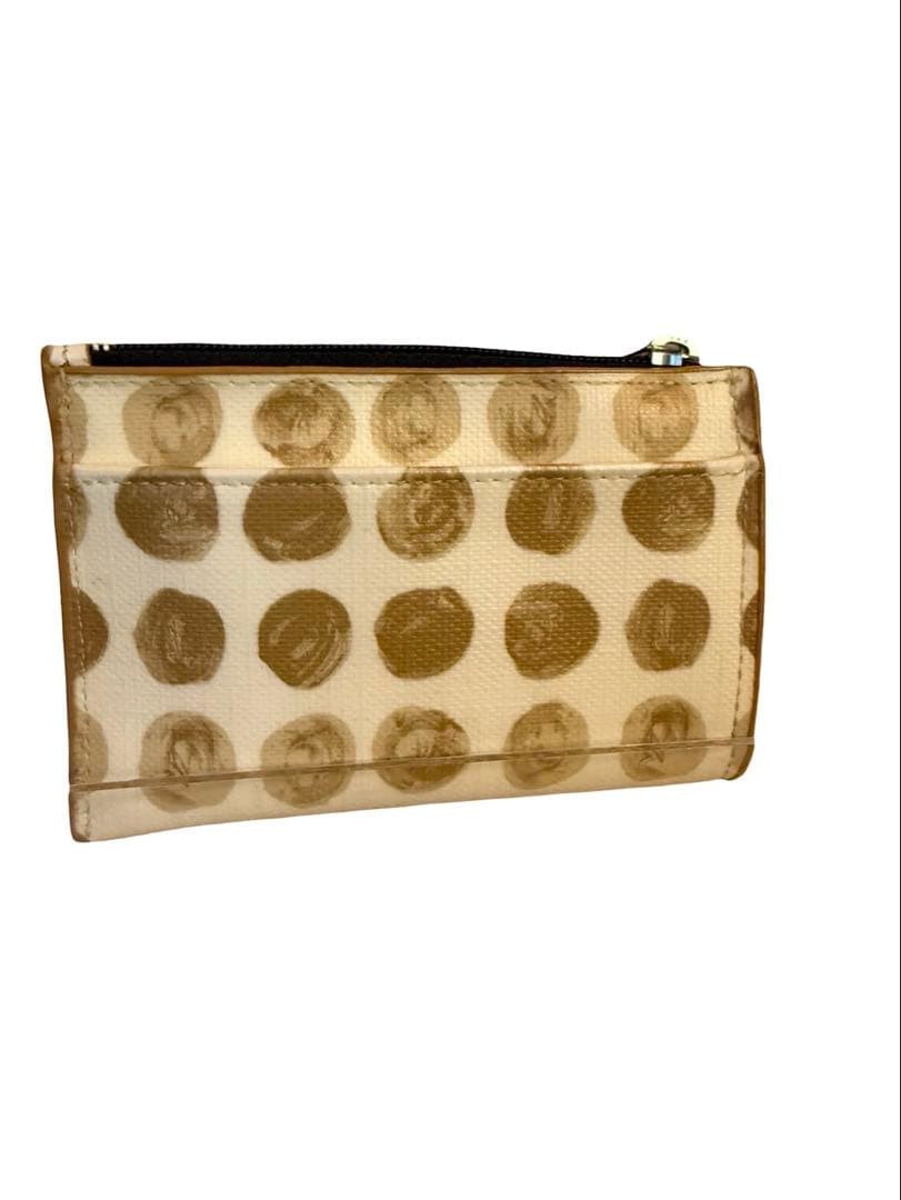 COACH Dot Pattern Slim Flat Pouch Beige Gold Exce… - image 7