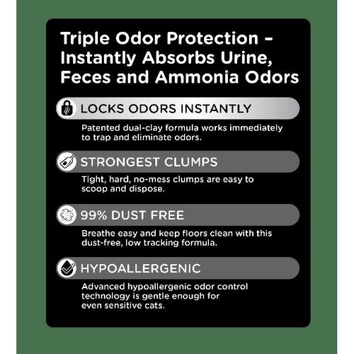 Unscented Clumping Cat Litter Triple Odor Control Dust Free Hypoallergenic 15lb - Picture 7 of 7