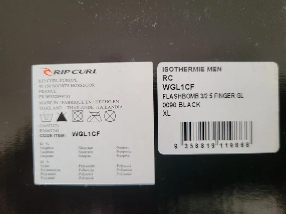 Neopren Surf Handschuhe - Rip Curl Flashbomb 3/2mm – 5 Finger – Größe XL - Bild 2 von 2