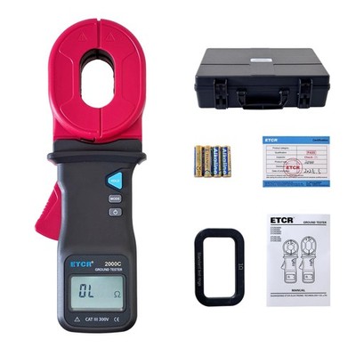 ETCR2000C Digital Clamp Ground Resistance Meter Earth Resistance Tester Loop ...