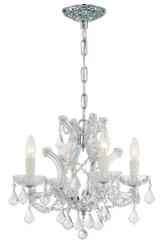 Crystorama Maria Theresa 16.5'' Hand Cut Crystal Polished Chrome Chandelier - Picture 1 of 7