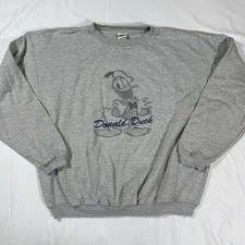 Vintage Disney Catalog Donald Duck Sweatshirt Gray Crewneck Mens L