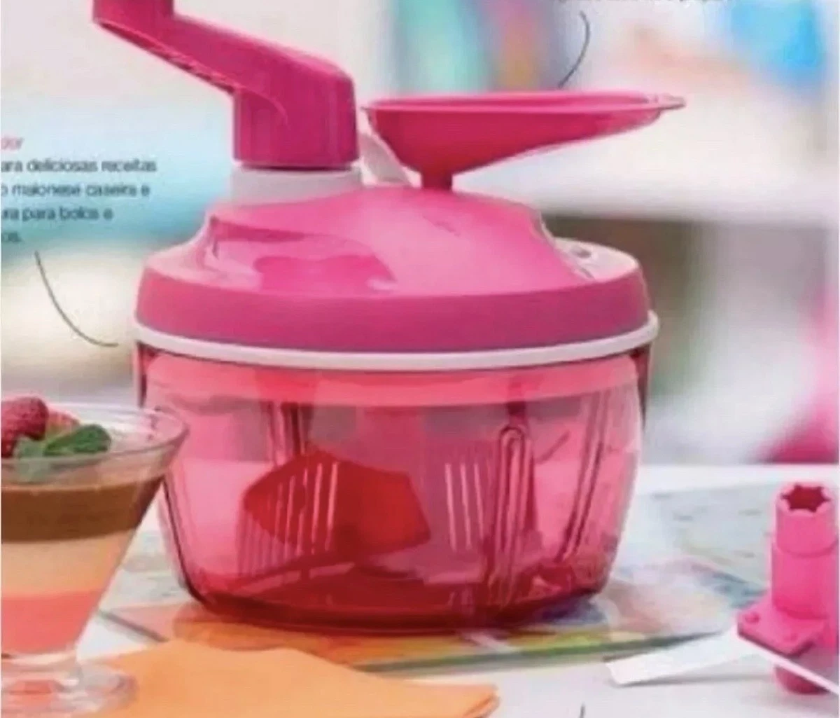 Tupperware Chef Profi D205 – Tritacarne Manuale Rosso E Bianco Per Carne, Pesce E Verdure - 3