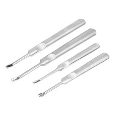 4 Pcs Stainless Steel Groover Leather Trencher U/V Type Leather Carving Tool