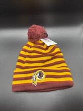 WASHINGTON REDSKINS NFL FOOTBALL NEW ERA KNIT BEANIE 3-TONE STRIPE CAP HAT NWT 
