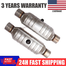 2Pcs 2.5 Inlet & Outlet Catalytic Converter U...