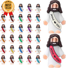 30 Mini Jesus Figures Bulk Multicolor Tiny Religious Figurines Easter Egg Stuffe