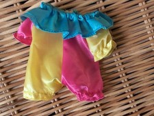 1990's UNBRANDED Troll CLOWN JESTER BIRTHDAY Outfit 3.5 " Pink Yellow