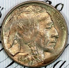 1913-P TYPE 2 SOLID+ GEM BU MS BUFFALO NICKEL DC437 FROM MATTHEWS HOARD