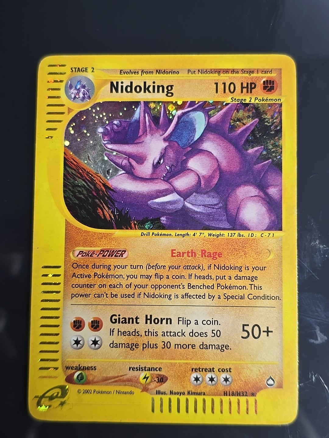 Nidoking H18/H32 Aquapolis Holo LP