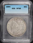 1894 Morgan Dollar ICG VF-35 - Key Date, 2nd Lowest Mintage of Series!