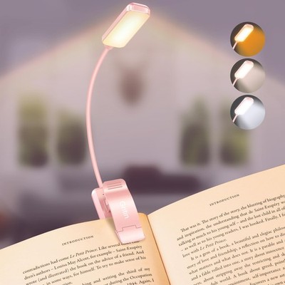 Gritin 9 LED Rechargeable Book Light for Reading in Bed - Eye Caring 3 Color ...