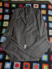 Joseph A Bank Suit 2 Piece Mens 42R / Pants 36 Black Gray