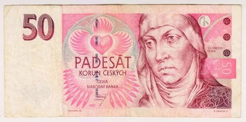 1997 Czech Republic 50 Korun 069426 Paper Money Banknotes Currency