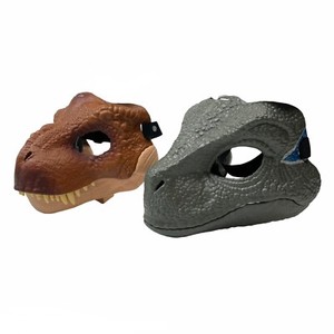 Jurassic World T Rex And Velociraptor Blue Masks Camp Cretaceous Pair New Ebay