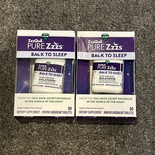 ZzzQuil Pure Zzzs BACK TO SLEEP low dose melatonin 30 dissolve tabs (2