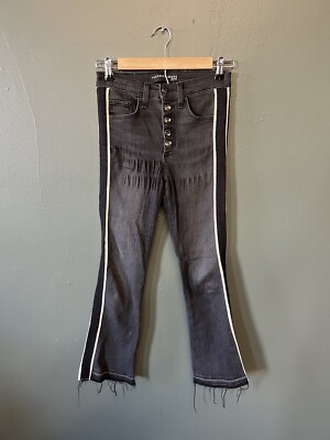 Veronica Beard Carolyn High Rise Baby Boot Jeans Amsterdam Stripe Women 24 x25