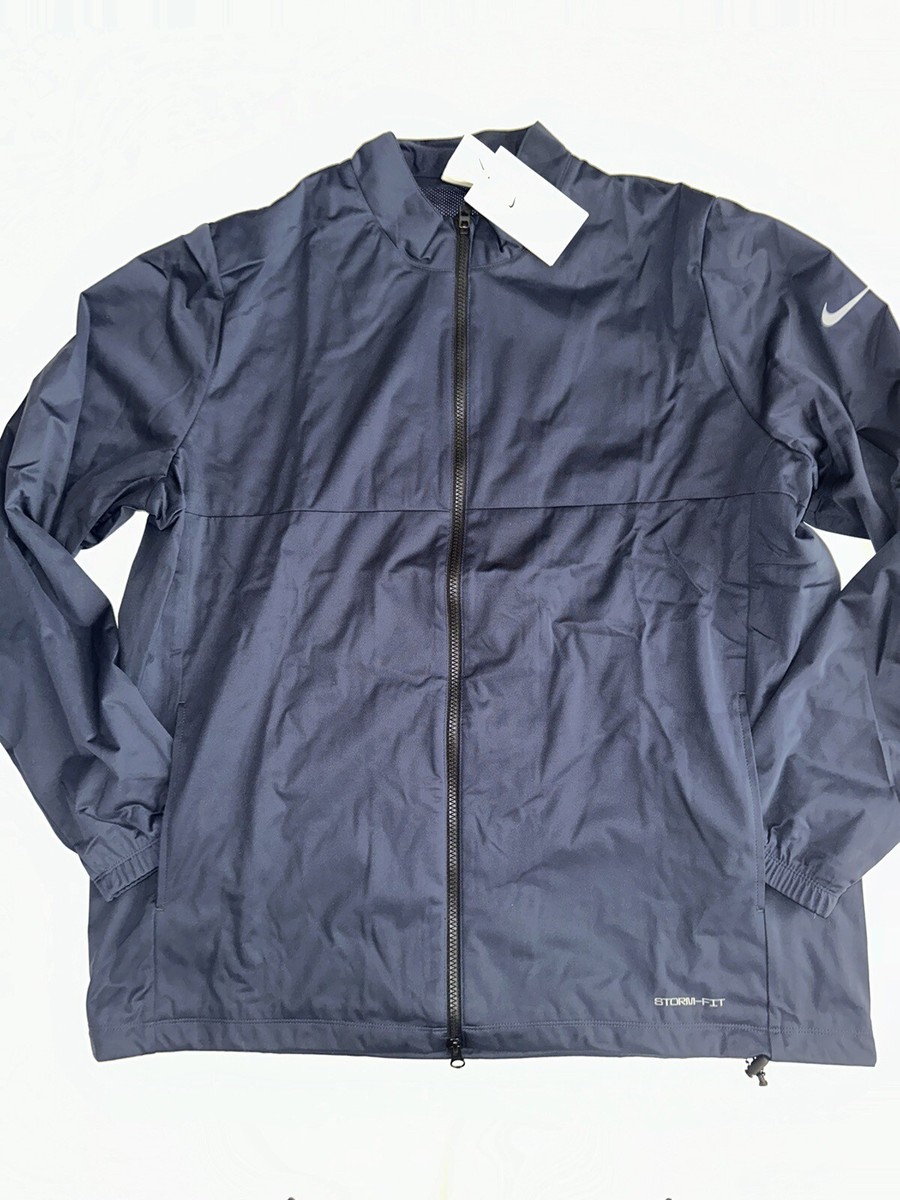 New Nike Mens Storm-FIT Victory Full-Zip Navy Golf Jacket