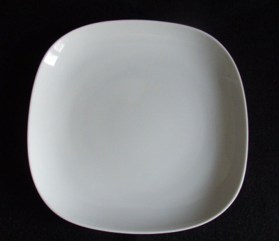 IKEA 13781, Susan Pryke, 1 Speiseteller, quadratisch, rein weiß, Ø 25 x25 cm