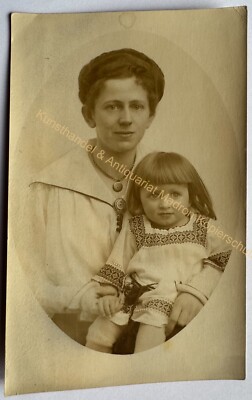 orig. Photo postcard child mother girl around 1910 Cottbus 