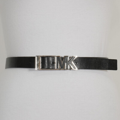 Michael Michael Kors‎ black MK logo belt Michael Kors MK Logo Reversible Black Leather Belt | Neiman  main image 4
