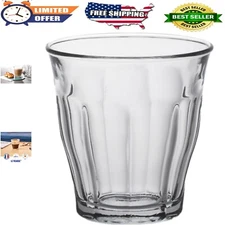 Picardie Clear Tumbler Set of 6 | 4.5oz Tempered Glass | Microwave & Dishwash...