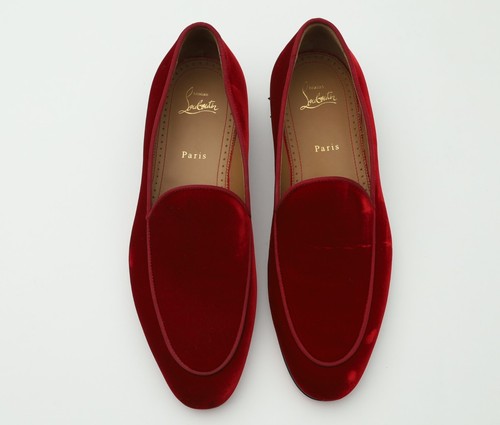 Christian Louboutin 'Marquees' Mens Spike Loafers Size 42/ US 9 in Red - Picture 16 of 23