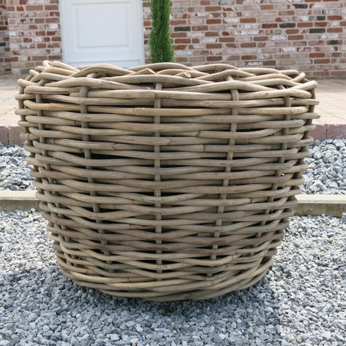 Pflanzkorb Rattan Weiden klein Pflanzkübel Landhausstil Mediterraner