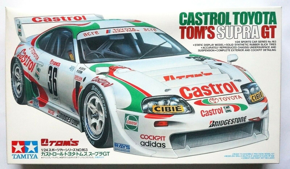 TAMIYA 1/24 Castrol Toyota Tom's Supra GT #24163 scale model kit +