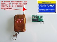TELECOMANDO RADIO 4 pulsanti + RICEVITORE 433MHZ PER RELE E ARDUINO UNO, AUTO
