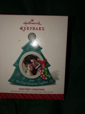  Hallmark ''Our First Christmas'' Photo Holder Ornament 2014