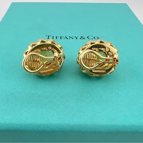 RARE Tiffany & Co. Citrine Graffiti X Earrings Paloma Picasso 18k Gold 14.5g - Picture 4 of 7