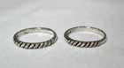 Vintage Sterling Silver Carolyn Pollack Relios Ribbed Stacker Ring Lot K1656