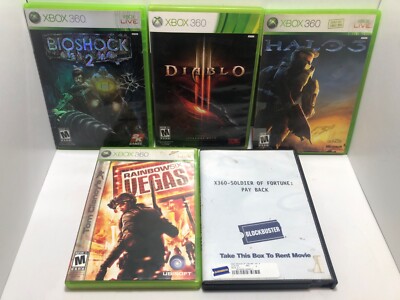 Lot (5) XBOX 360 Used Video Games  Good Condition