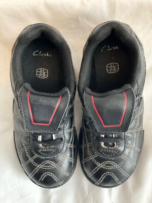 Boys Infant 9f Clarks red and black trainers UK