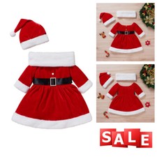 Baby Girls Christmas Xmas Party Dress Kids Fancy Costume Clothes Outfits 2pcs