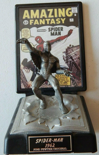 Comic Book Champions MARVEL Silver Age 1962 Spider-Man Pewter Statue w/COA MINT - Picture 15 of 20