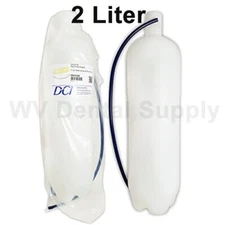2x DCI Dental Water Bottles Heavy-Duty Plastic 2 Liter W/Cap & Tube PN6932 /8164