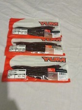 3 Packs Of 12 Yum 6 Finesse Worm YFSW6279 Bourbon Bry