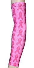 Youth Large Pink Mini Breast Cancer Awareness Ribbons Sports Gamer Arm Sleeve