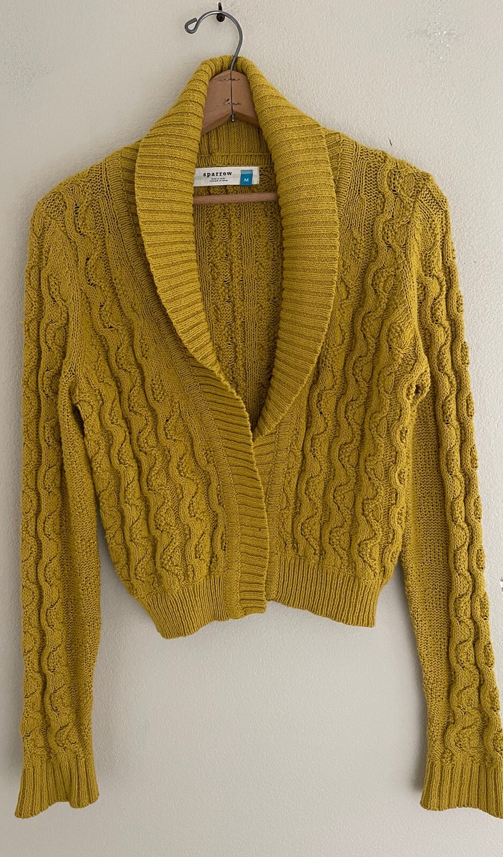 ANTHROPOLOGIE Sparrow Brand Gold Wrap Sweater: NWOT! MEDIUM
