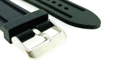 Uhrenarmband Silikon Band sehr weich 21mm schwarz SO-2053