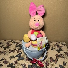 Piglet Winnie the Pooh Easter Spring Plush Greeter 2025 Easter Basket With EGGS