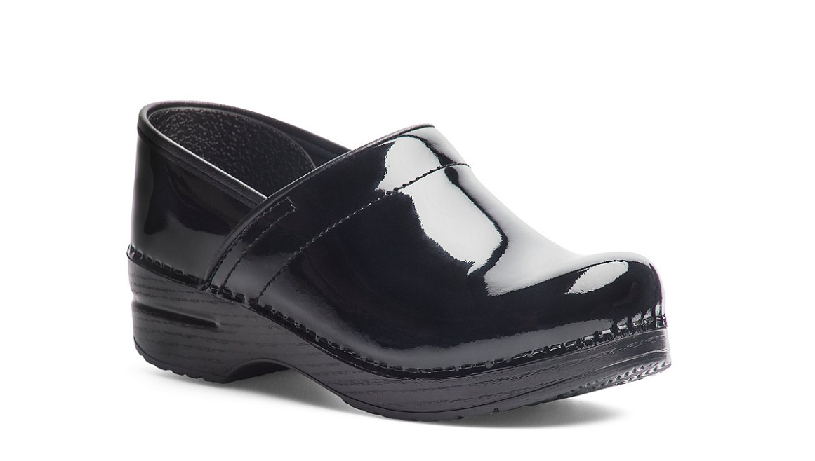 Dansko Professional Black Patent Leather Clog Black Z3949 Women's