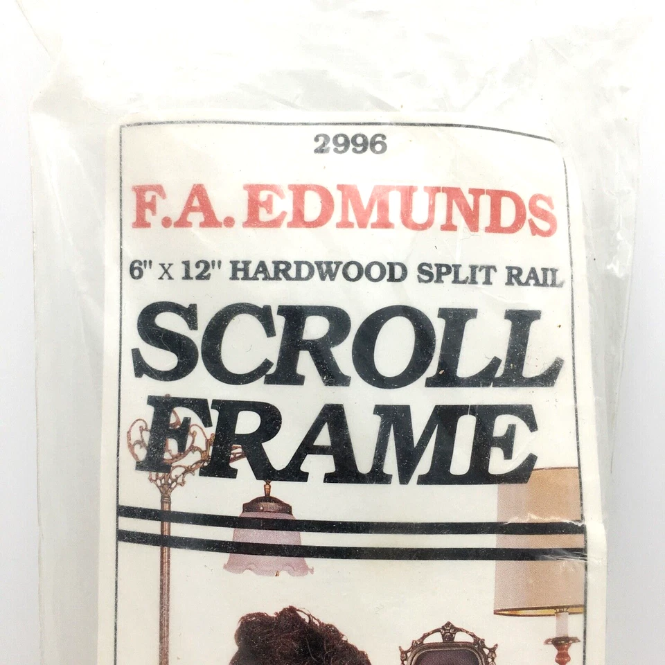 FA EDMUNDS 6" x 12" hardwood split rail scroll frame - cross stitch needlepoint - Image 3 of 4