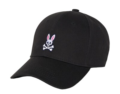 Psycho Bunny Classic Baseball Cap B6A816A1HT-BLK Black - BRAND NEW, UNOPENED