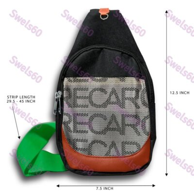 JDM RECARO GRADATION CROSSBODY SHOULDER BAG W/ GREEN TAKATA  STRAPS BACKPACK NEW