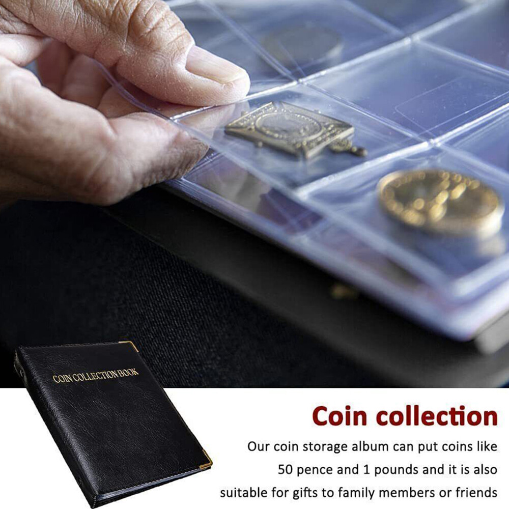 480 Coin Collection Book Holder Album Pockets Coins Display Money
