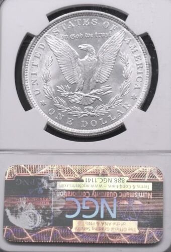 1886 P MORGAN SILVER DOLLAR NGC CERTIFIED MS63 ORIGINAL & UNCLEANED DEEP FROSTY - Picture 2 of 2